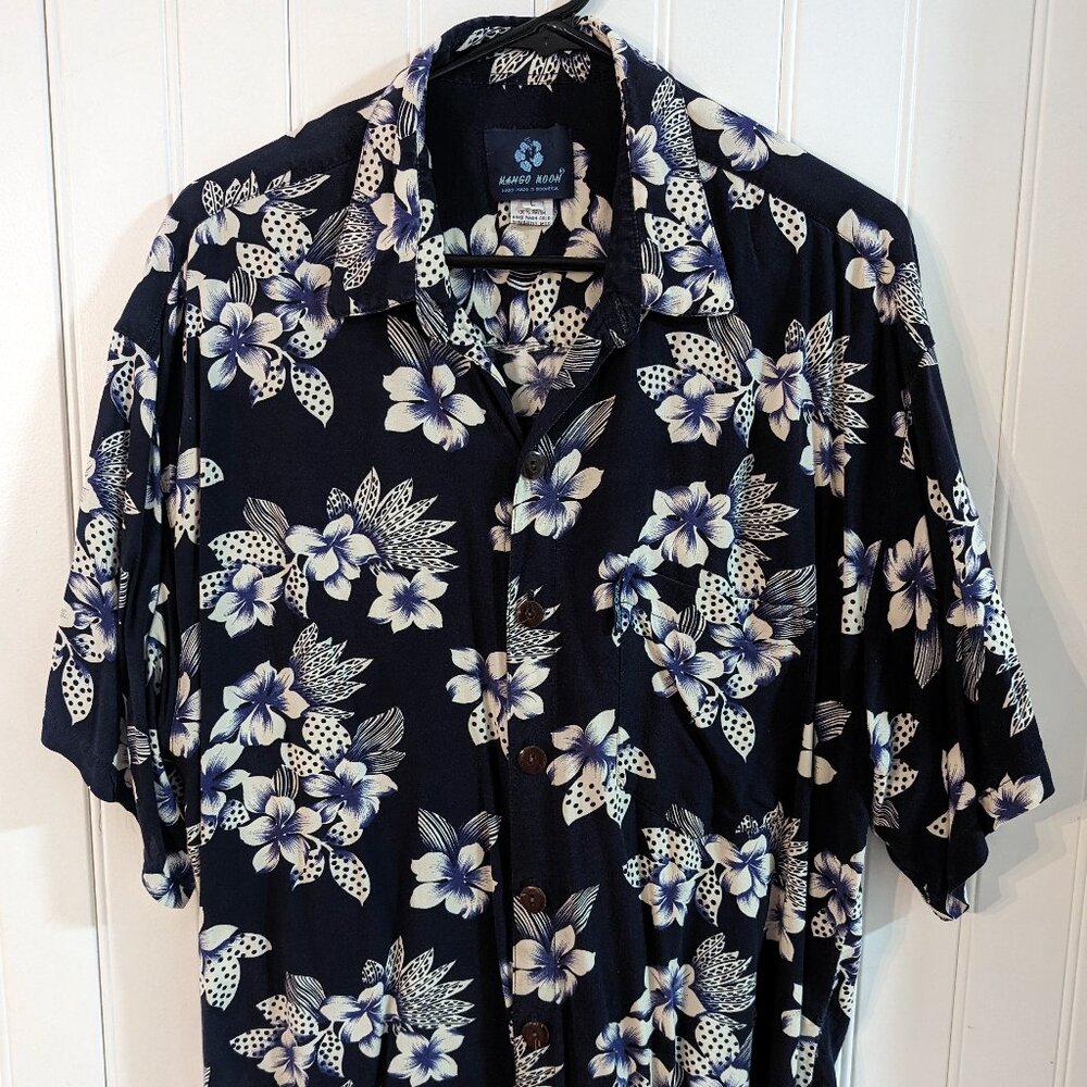 MANGO MOON Men's Hawaiian short sleeve